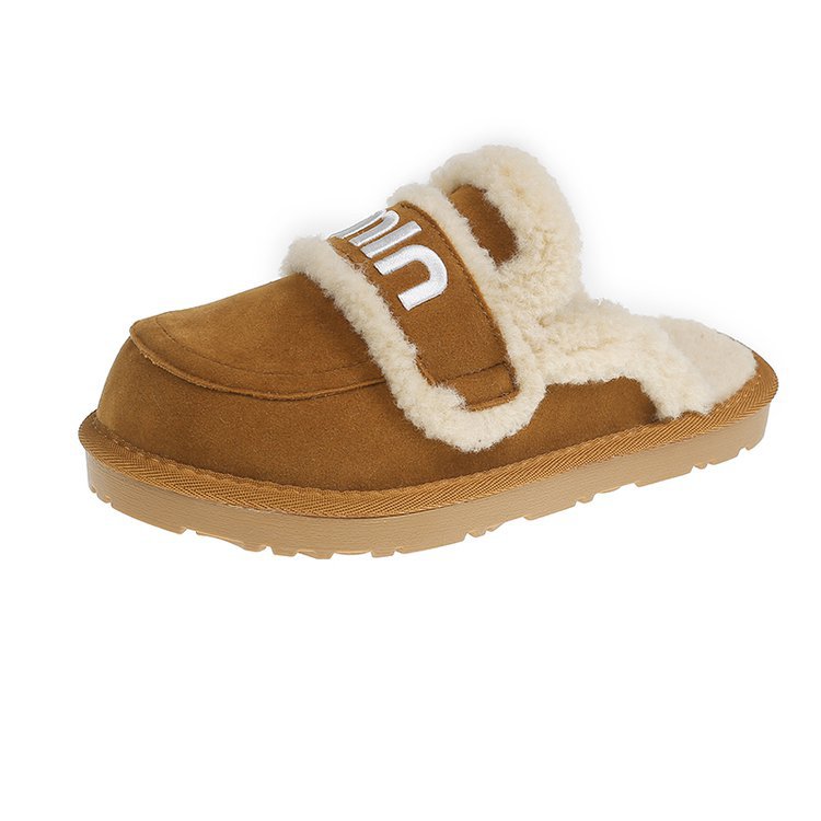 free Shipping Flat bottomed casual versatile headband with plush cotton shoes lightweight thick cotton winter women outdoor wearing woolen mop new
