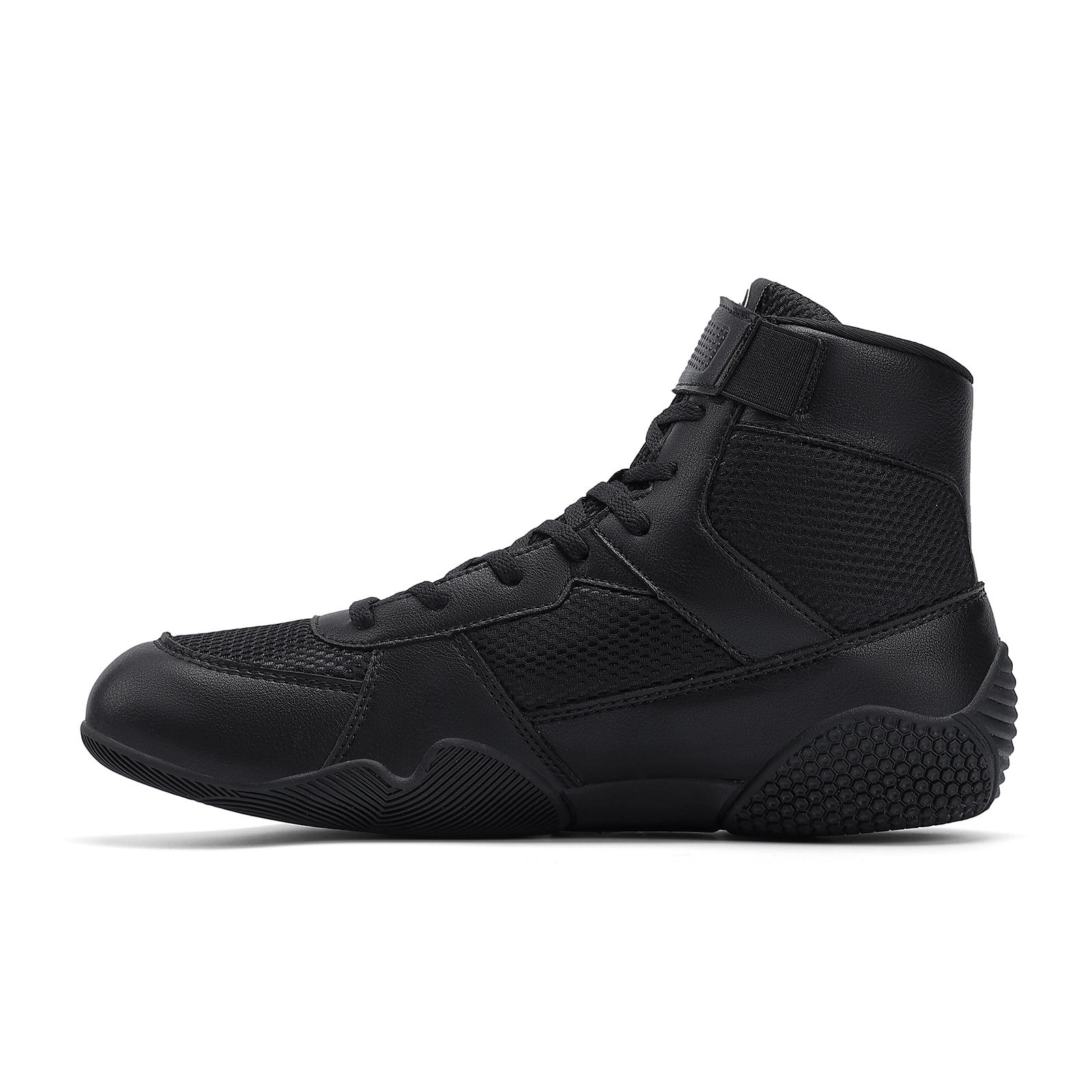 SDTDID-Men's wrestling shoes, competition training, boxing shoes, fighting, Sanda, buckle straps, non-slip fitness shoes, indoor training shoes