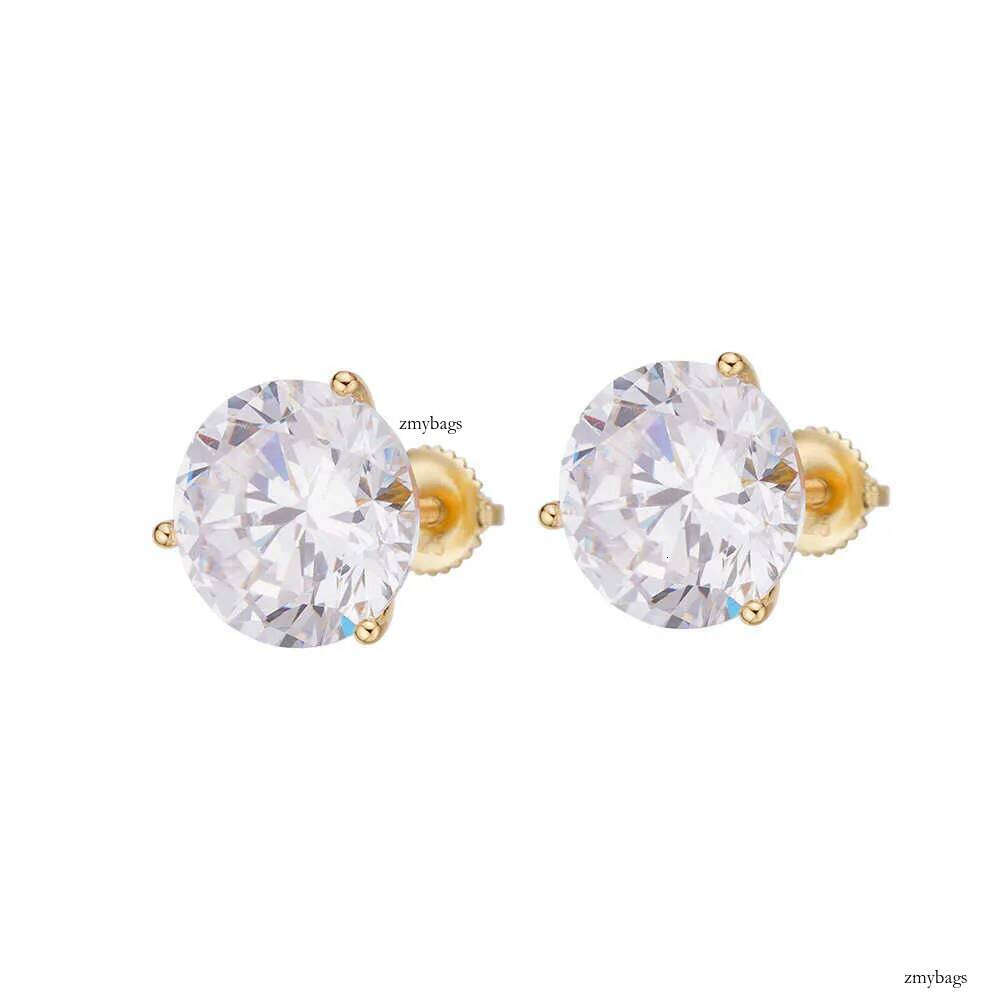 Fine Jewelry Screw Back Gra Certificated Iced Out Vvs Quality Sterg Sier Women Moissanite Stud Earring For Men