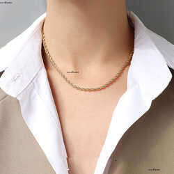 Free shipping Custom Stainless Steel Necklace Chain Gold Plated Link Rope Snake Bead Figaro Box Chain For Jewelry Making