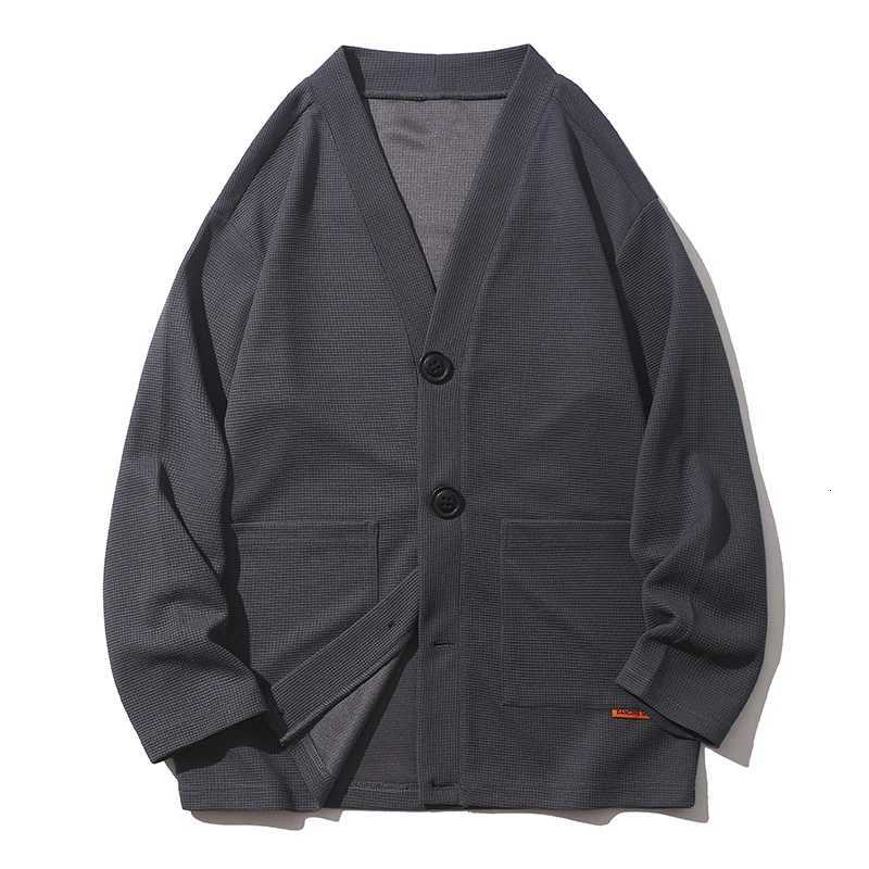 Men Cardigan Long Sleeve V-neck Slim Fit Single-breasted Solid Color Keep Warm Knitwear Spring Autumn Men Sweater Knitted Coat XJ250805