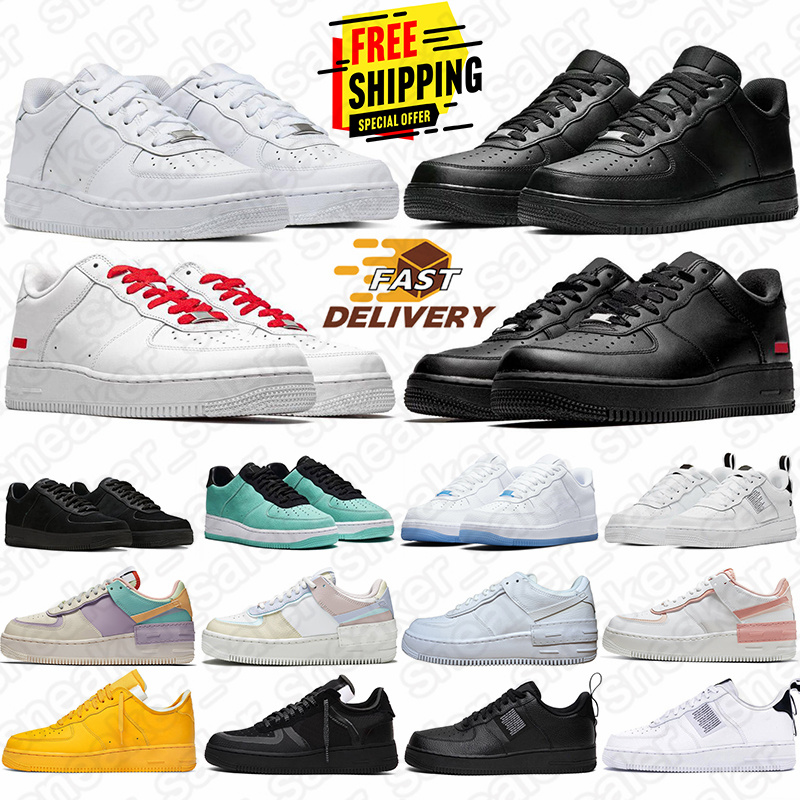designer shoes one free shipping Classic 1s mens womens low triple white black platform trainers Wheat blue Outdoor Sports runner shoe sneakers