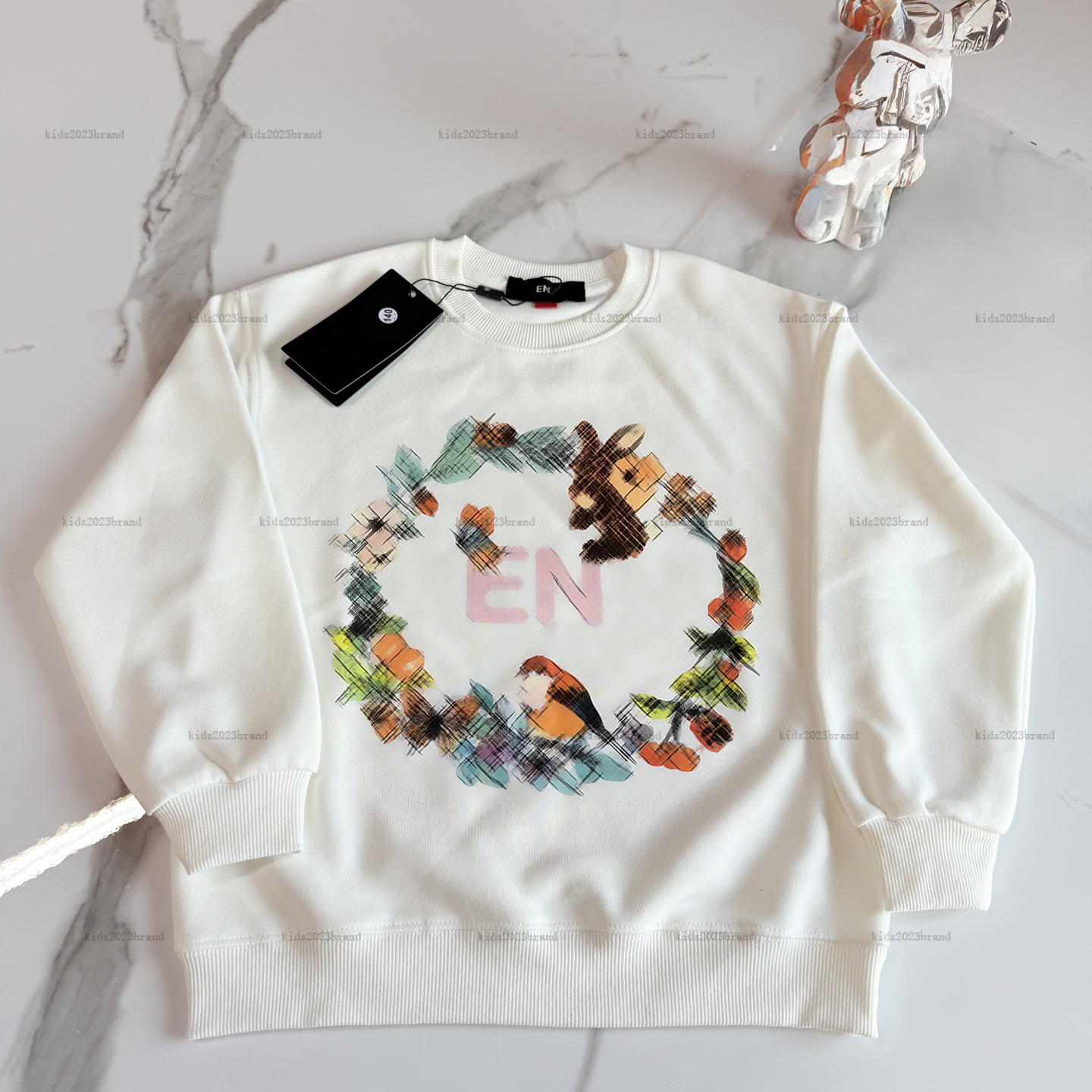 New baby Hoodies Autumn child sweater Colored garland print Pullover shirt kids designer clothes Boys girl sweatshirts A801X22N204