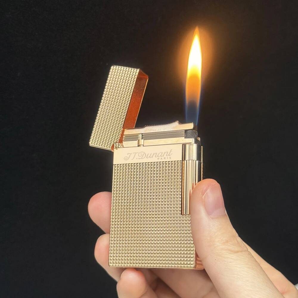 Lighters Clous de Paris Metal PING Engraved Lattice Accessory Cigar Tobacco Smoking Tools for Men Unique Gifts ST.D high-quality