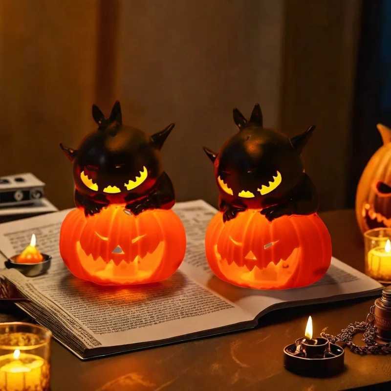 Halloween Pumpkin Lantern Creative Electronic Candle Light Decoration Props Atmosphere Night Light Ornament Funny Party SuppliesXJ250804