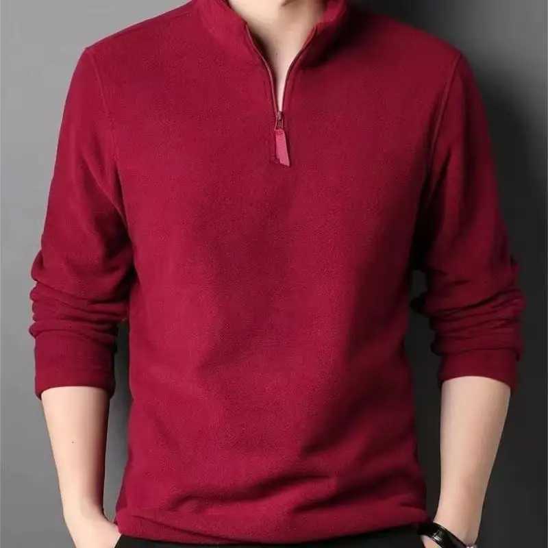 2024 Mens Sweatwear Anti-Pilling High Quality Knitted Turtleneck Sweater Slim Fit Long Sleeve Pullover Solid Color Trend Men Clothing XJ250805