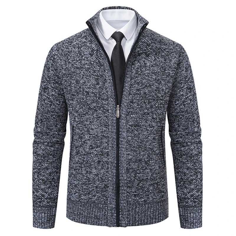 Vintage Knitted Cardigan Jacket Men Winter Casual Sweaters Long Sleeve Turn-down Collar Sweater Coats Autumn Fashion OuterwearXJ250805