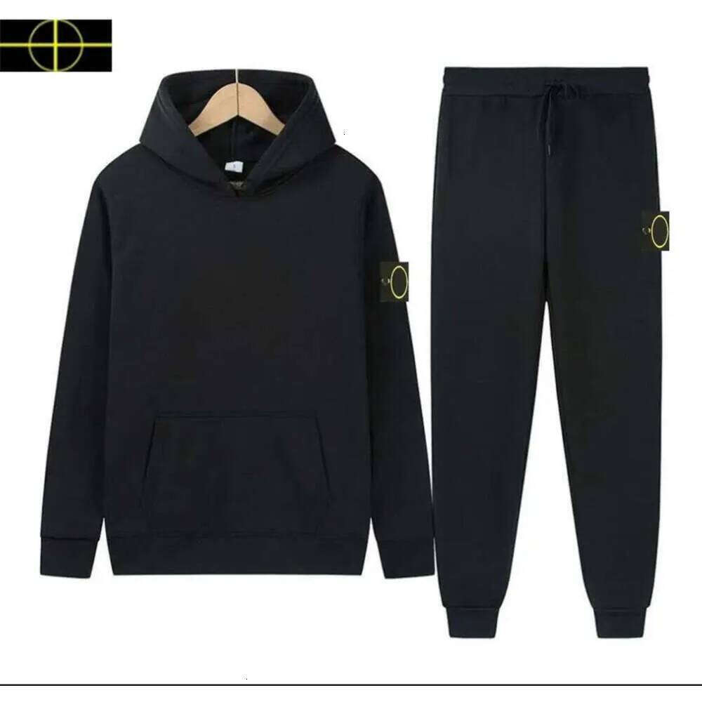 Stones Iisland Jogger Sportswear Set For Man And Woman Sweatsuit Designer Topstoney Hoodie Pants 2 Piece Outfits Compass Brand Embroidery Badge Tracksuit
