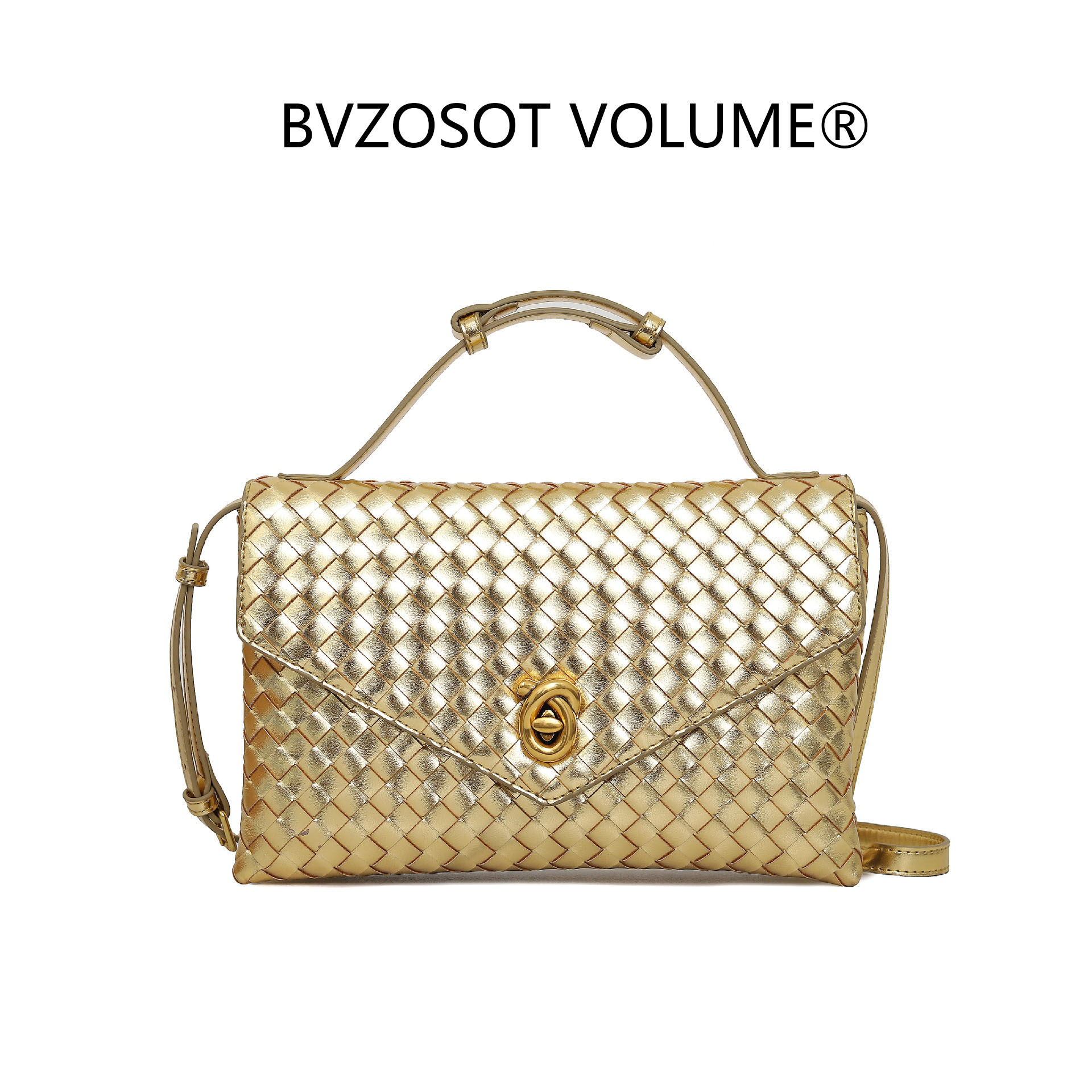 2025 New Handmade Woven Women's Bag With Stylish Lock Large Capacity For Hand Carrying And Cross - Body