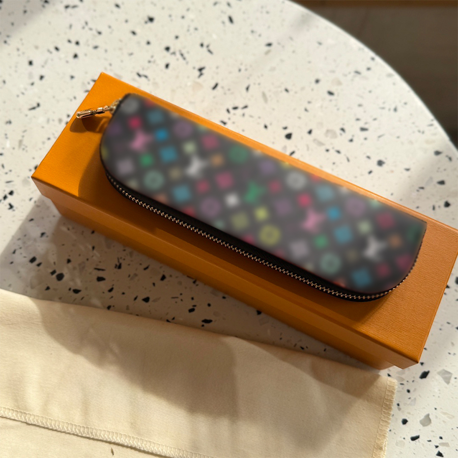 Canvas Pencil Case Alphabet Desktop Accessory Storage Box Versatile Casual Dirt Resistant Durable Storage Pencil Case Leather Lining Distinct Pencil Box With Box