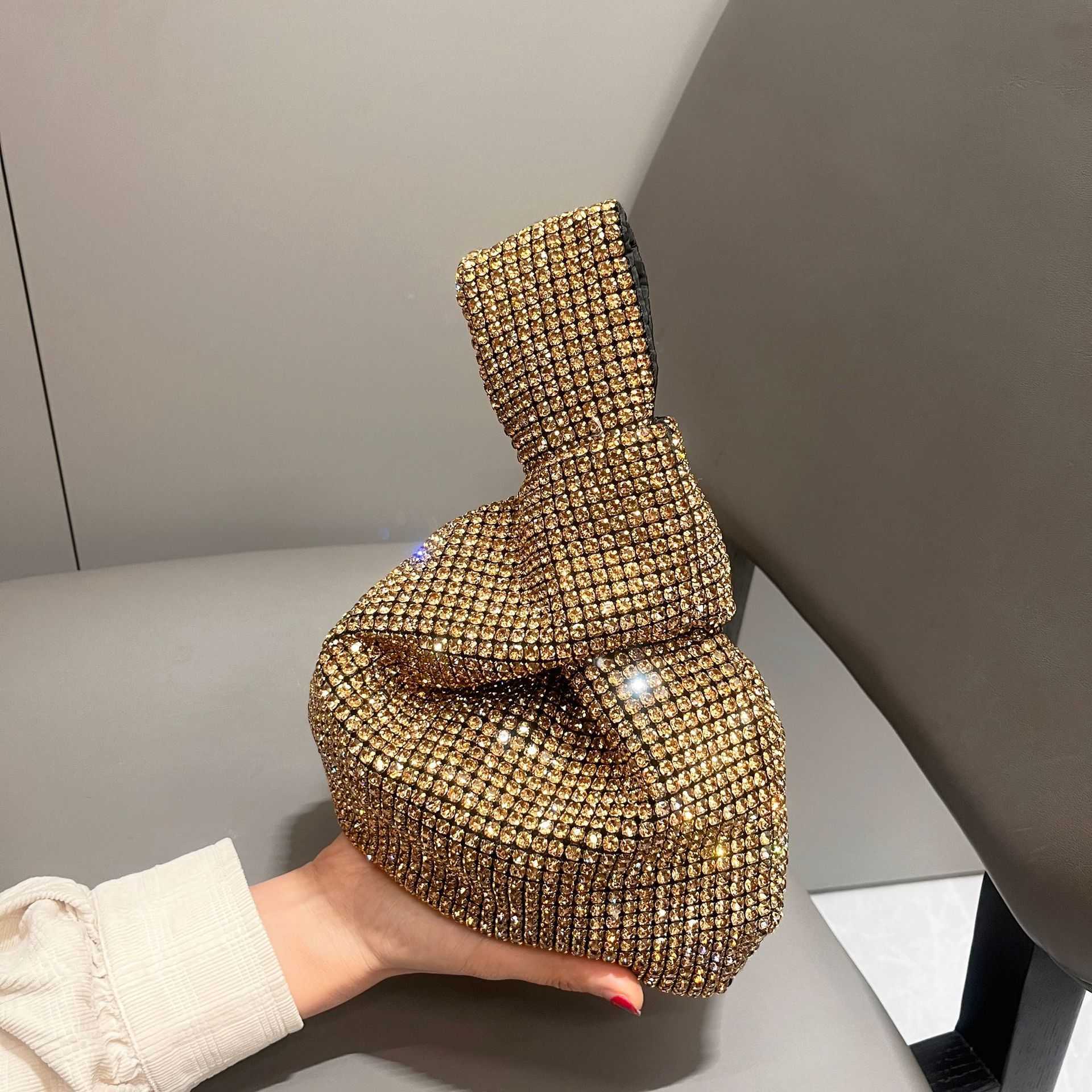 designer bag Women's Handbag Shiny Rhinestone Handmade Clutch Evening Bag Small Handbag