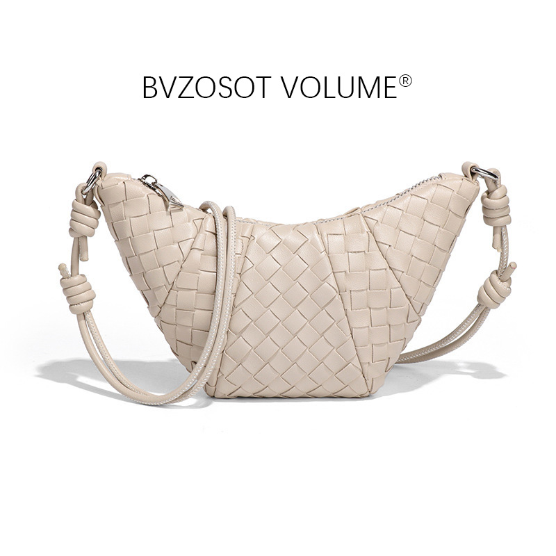 BVZOSOT VOLUME 2025 New Women's Bags with Design Handmade High - end Braided Cross - body Cowhorn Bags Single - shoulder Cross - body Small Squar