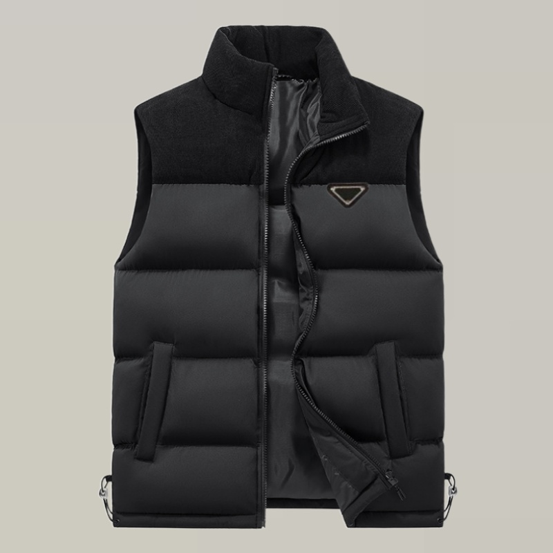 New 2025 Luxury Mens Designer Puffer Vest Men Waistcoat Winter Triangle Brand Logo Down Vests Woman Mans Women Jacket Sleeveless Outdoor Coat Asian Size S-5XL