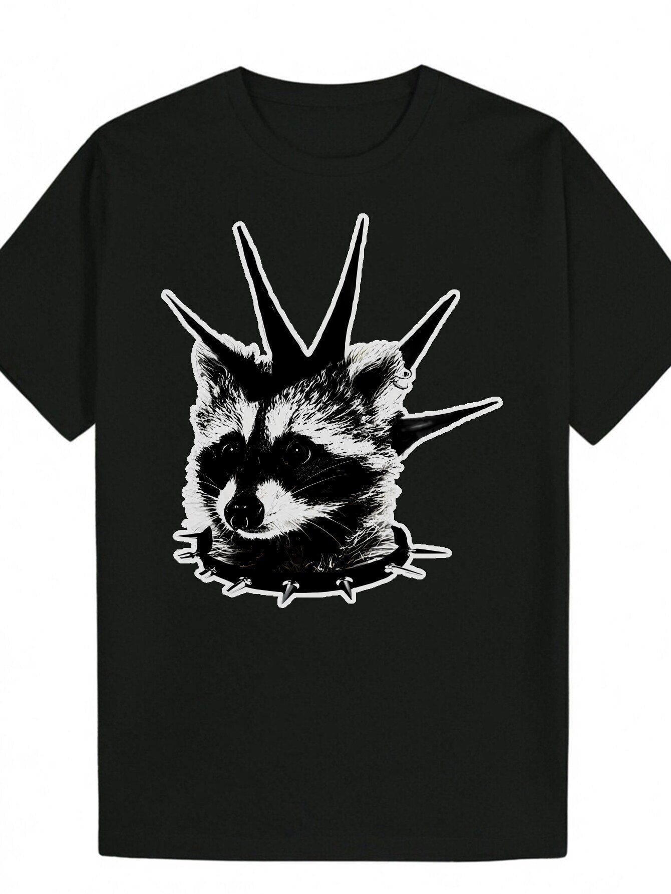 Funny Short Sleeve Graphic Fashion Print Summer Black T-Shirt Series Essential Y2K Anime Inappropriate Horror Dark Humor Band Theme Men's Gift 77