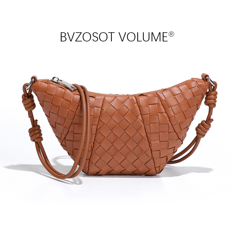 BVZOSOT VOLUME 2025 New Women's Bags with Design Handmade High - end Braided Cross - body Cowhorn Bags Single - shoulder Cross - body Small Squar