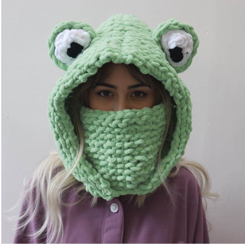 Beanie Skull Caps 2Pcs/Lot Autumn Winter Unisex Knitted Hat Adults Droopy Hat Handmade Bullhorn Quirky Personalized Adult Cap Christmas Gifts Eggplant