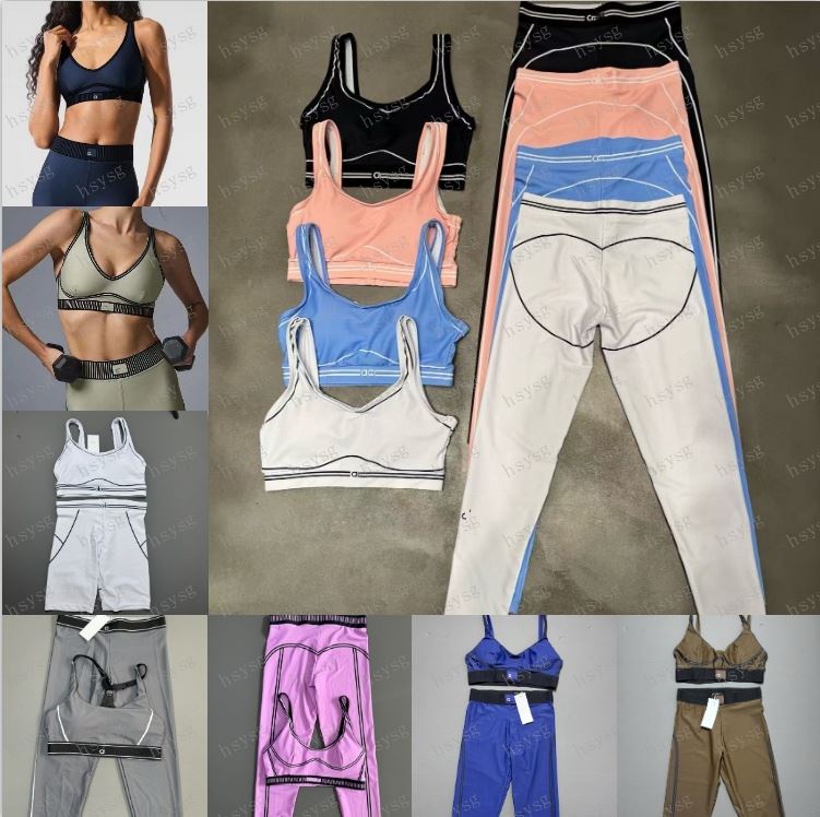 5A Quality Yoga Set Women Yoga Suits And bra Sets Sports Heart Throb Legging+Shorts White-Striped Workout Quick-Drying women clothes bra Sets