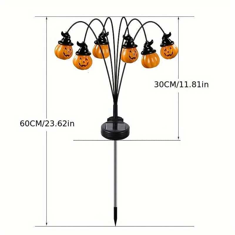 4PCS 24LED Solar Halloween Pumpkin Lantern Solar Decorative Light Suitable for Halloween Lawn and Courtyard Road DecorationXJ250804