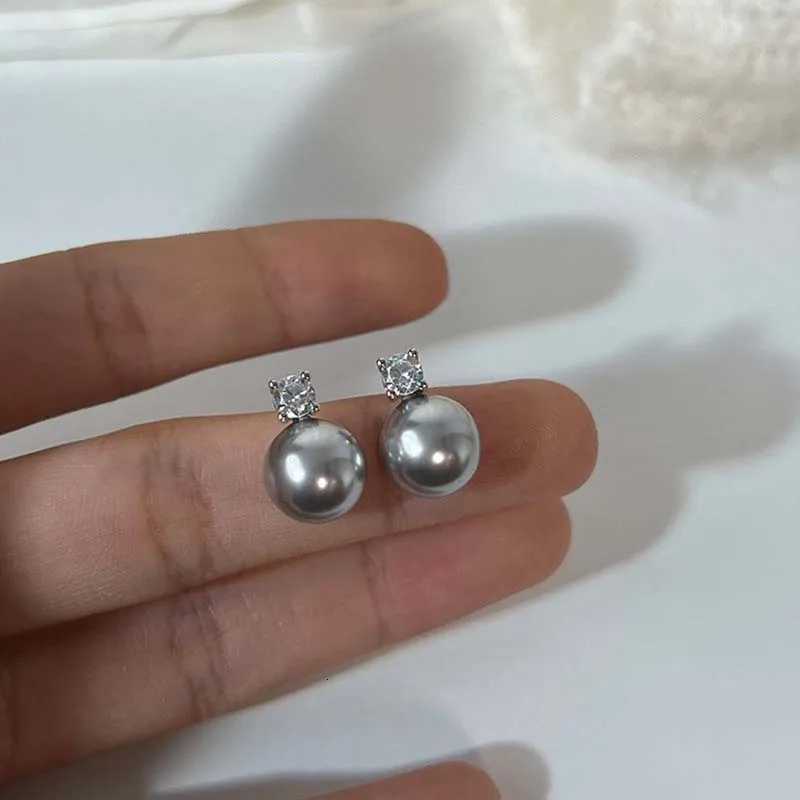 2024 New Arrival White Pearl Zircon Stud Earrings For Women Elegant Sweet Simulated-Pearl Temperament Earrings Jewelry Gifts Y250804