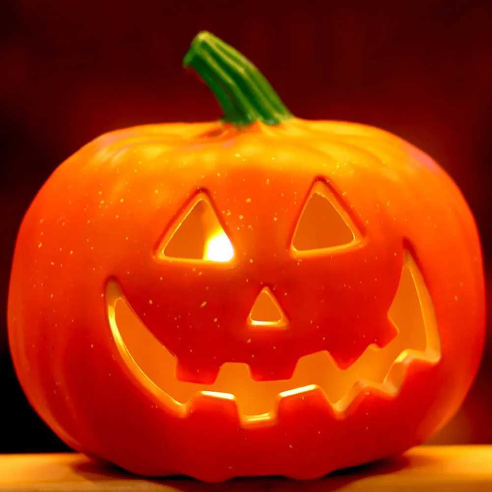 Halloween LED Pumpkin Lantern Decor Plastic Flashing Jack O Lantern Battery Operated Light Lamp Home Prop Bar Scene Layout Decor XJ250804