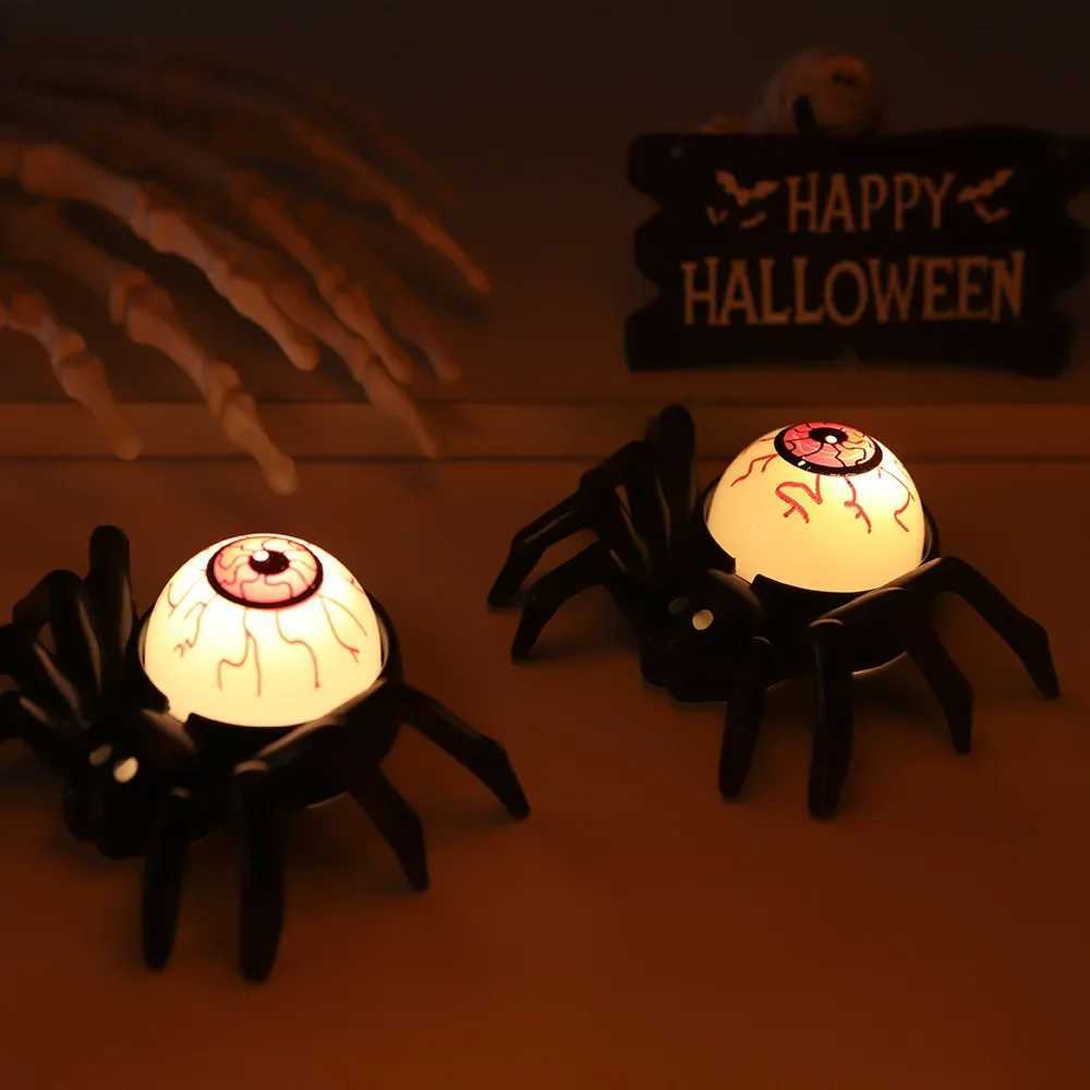 Halloween LED Spider Lighting Ornament Horror Eyeball Skull Lamp Atmosphere Prop Party Ghosts Decorations Halloween Decor Home XJ250804