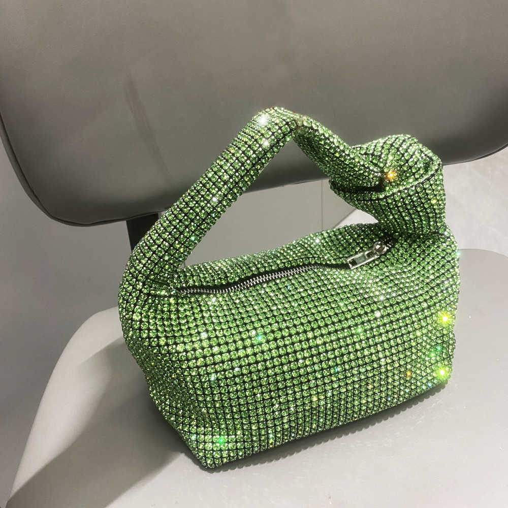 Crossbody bag designer bags 2025 Women's Bag Water Diamond Dinner Bag Big Diamond Knot Handle Bag Fashion Full Diamond Underarm Bag Women's 