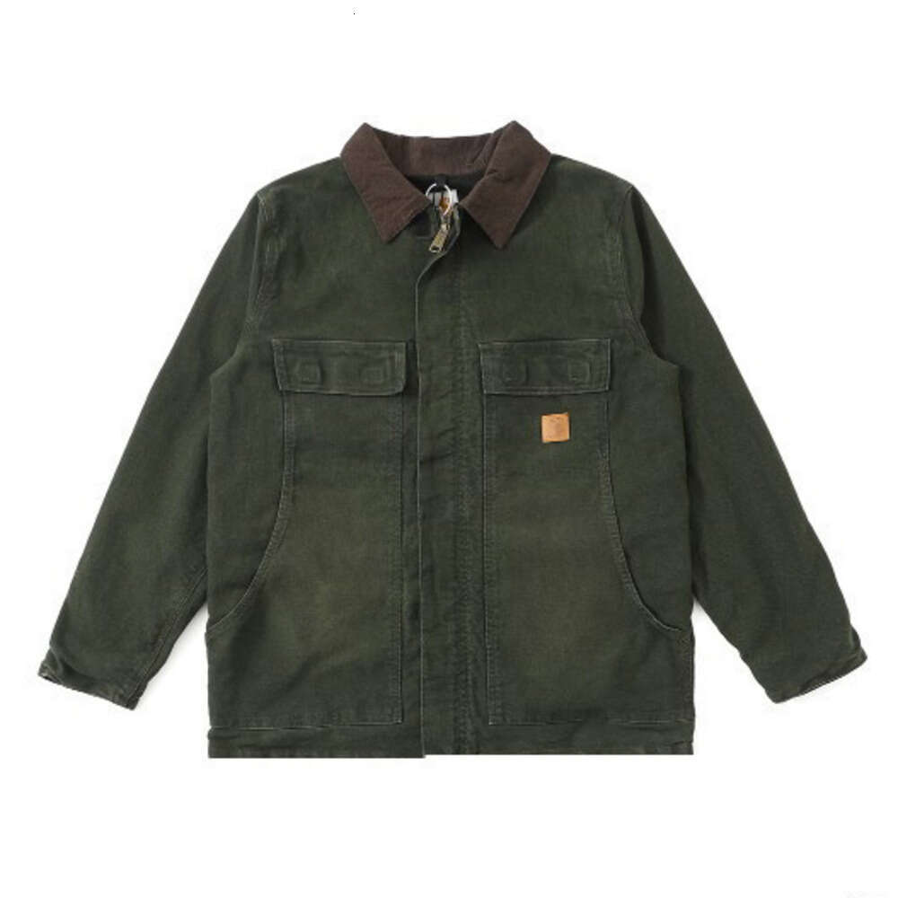 Carharttlies Jacket Autumn Casual Wear Vintage Washed Corduroy Collar Jeans Varisty Utility Mesh Lining Work Wear Canvas Denim Detroit Carhartthoddie Jacket 336