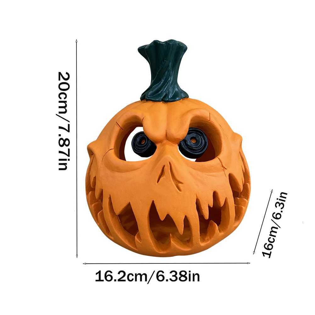 Hollow Shape Pumpkin Light Resin Skull Ghost Night Light Desktop Hollow Big Pumpkin Lamp for Halloween Party Decoration Gift XJ250804