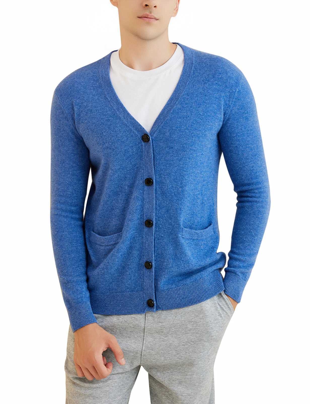 Mens Cardigan Knit Sweater 100% Merino Wool Knit Sweater Fall Winter Warm Long Sleeve Cardigan Male Tops Korean Luxury Clothing XJ250805