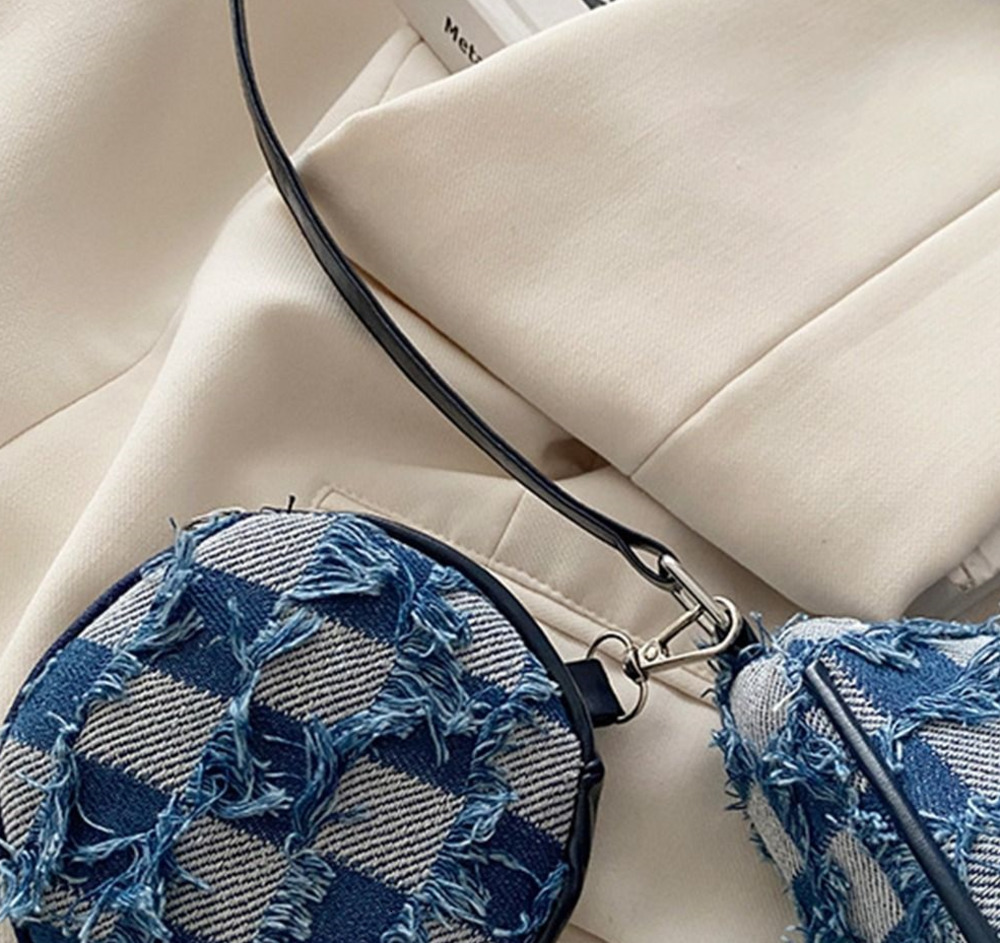 Trendy Denim Underarm Vintage Tassels Single Shoulder Bag Y2k Korean Womens Handbag Lady 250805 TUES