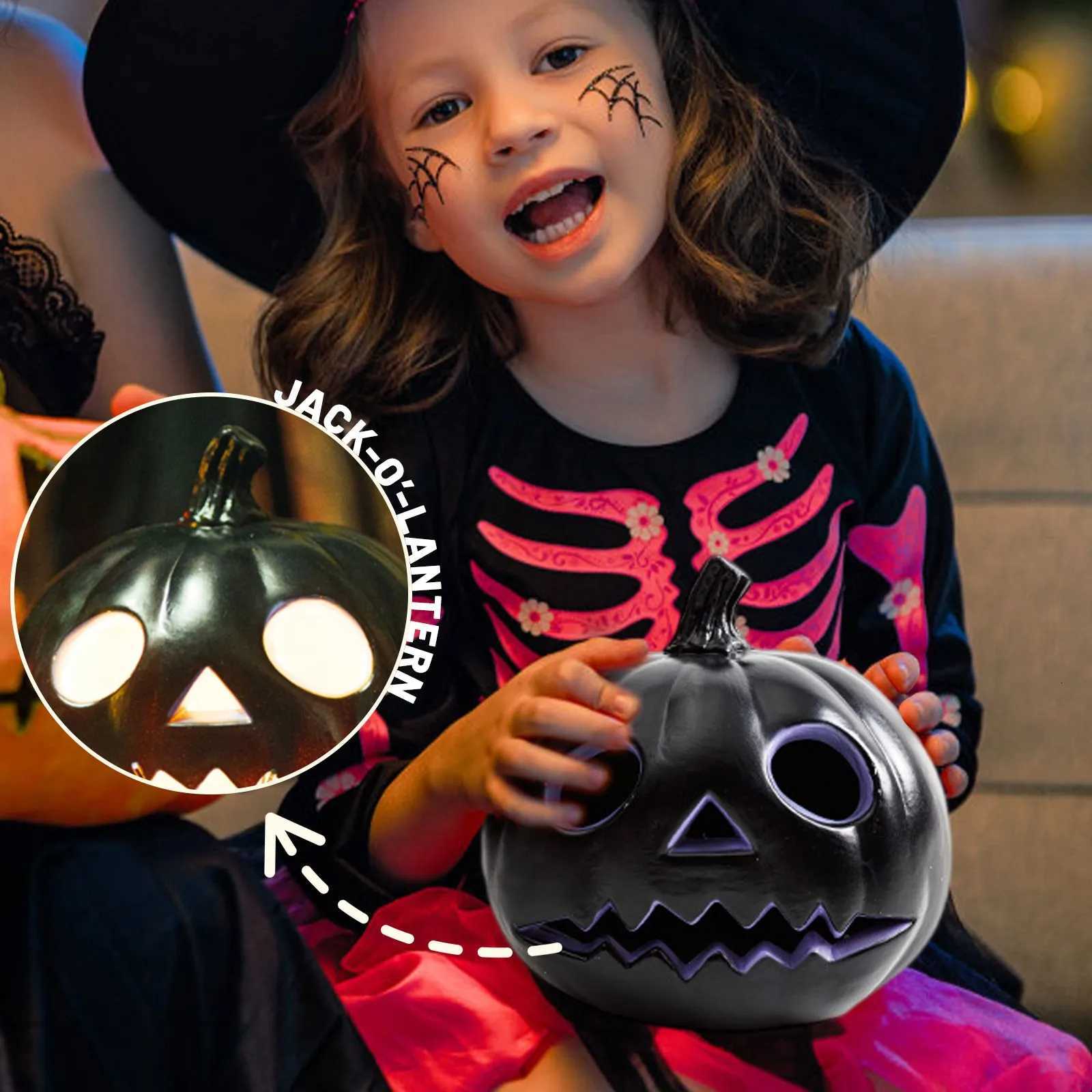 Halloween Decor Unique Pumpkin Lantern Spooky Halloween Pumpkin Lanterns For Indoor Outdoor Decor Led Glowing Hollow Pumpkin XJ250804