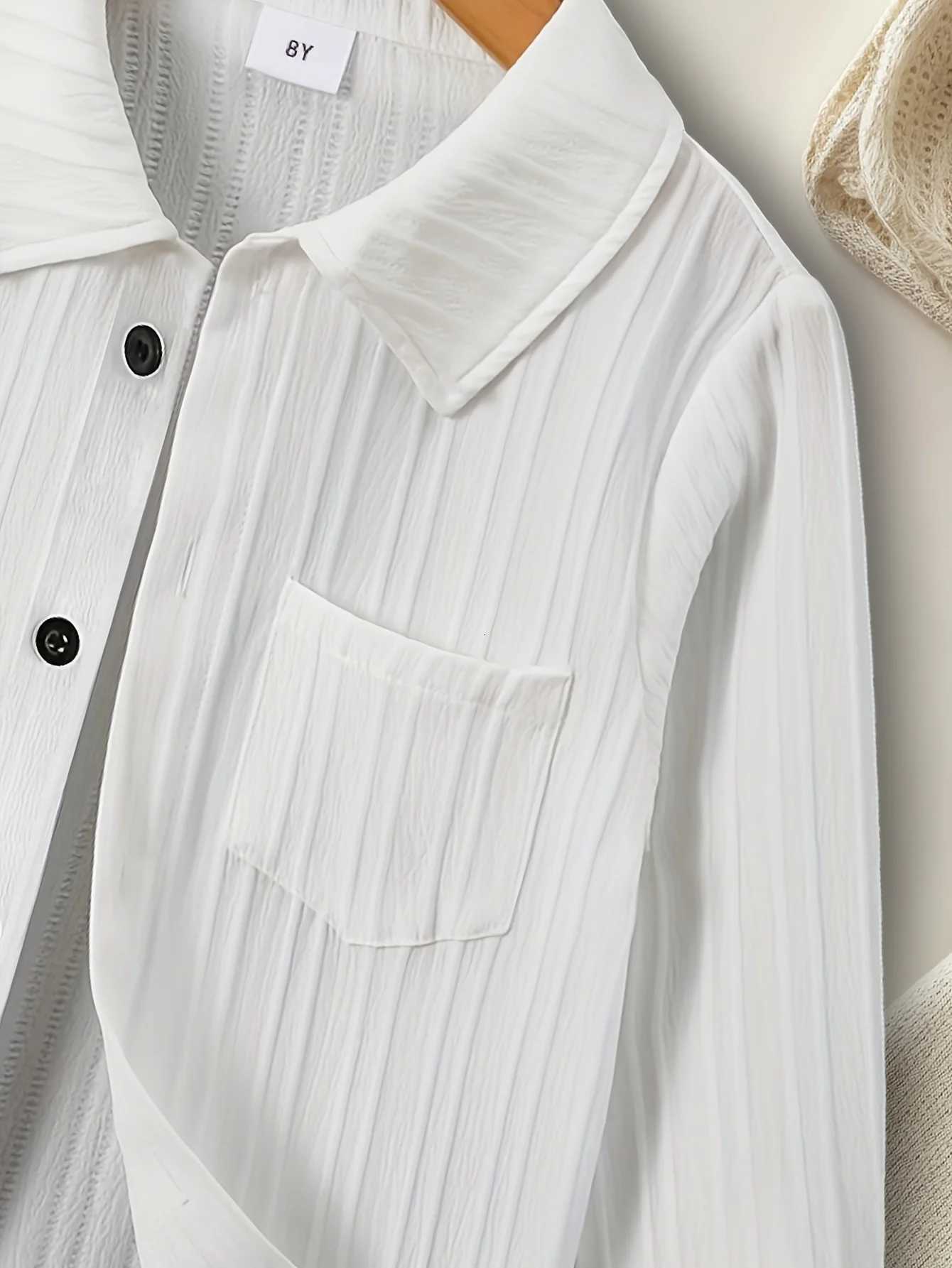 Boys Shirts Long-Sleeved Spring and Autumn Tops Fashionable and Stylish Clothing for Middle-Aged and Older Children X250806