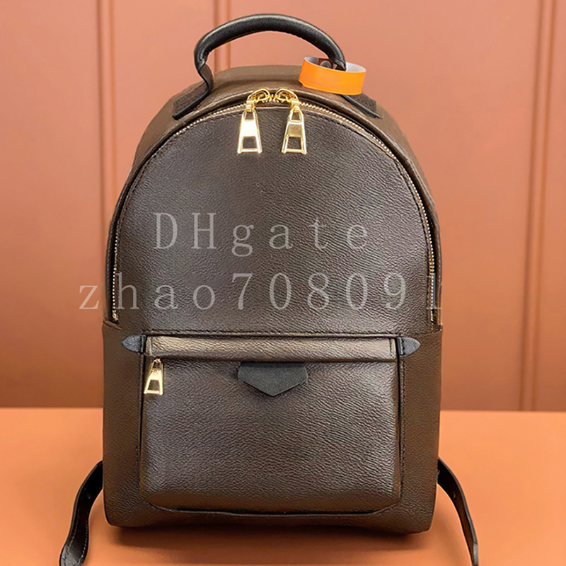 Diamond quality Designer School bag Genuine Leather Backpack PM size 29CM Luxury Shoulder Handbag With box LP01B1