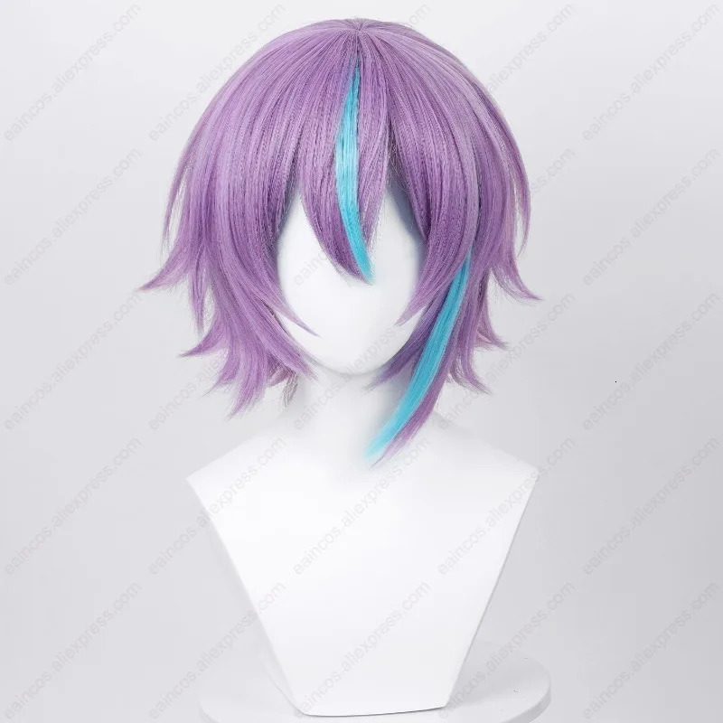 Anime Kamishiro Rui Cosplay Wig 30cm Unisex Mixed Color Wigs Heat Resistant Synthetic Hair 250805