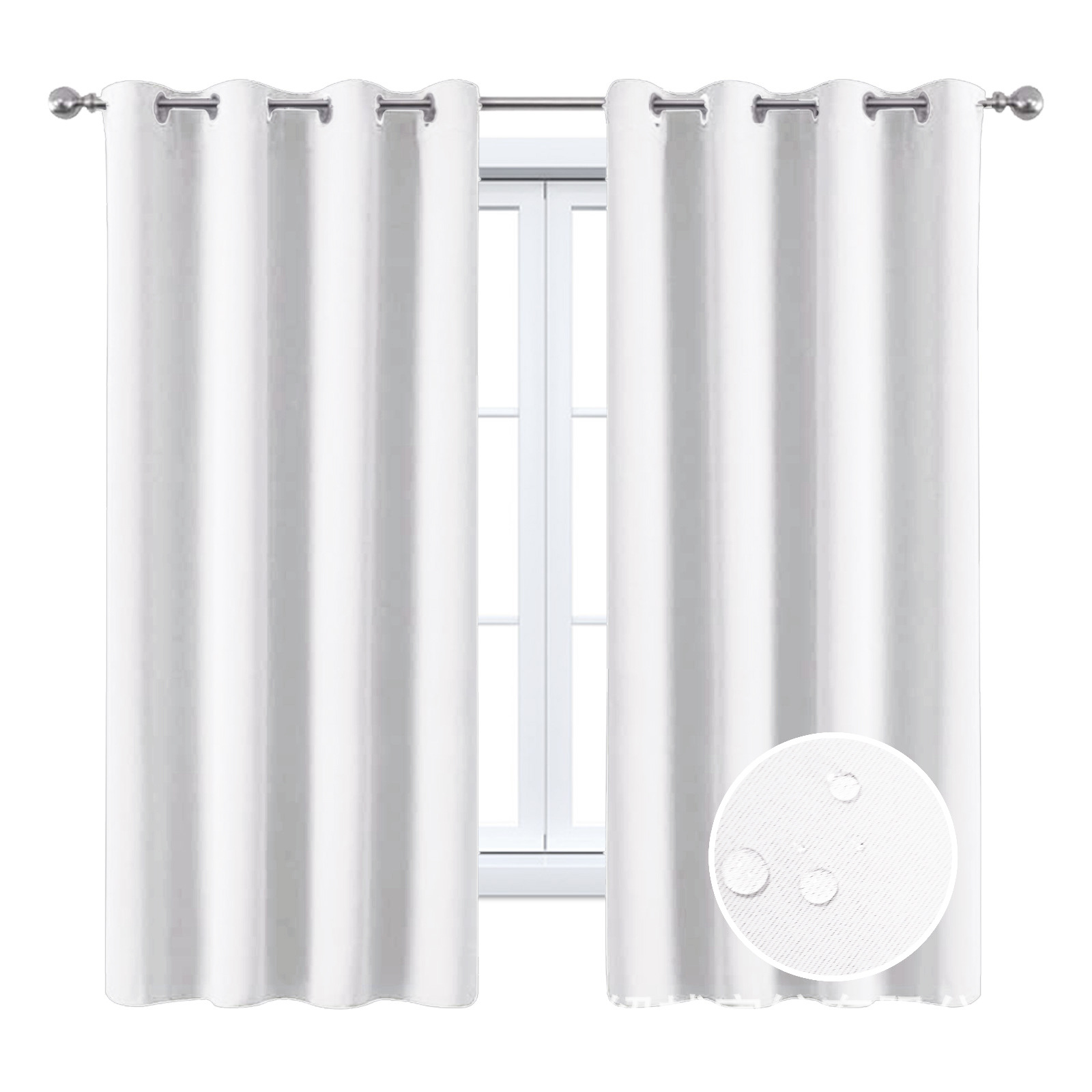 YL-36809 factory wholesale cross-border full blackout cloth solid color balcony sun protection heat insulation outdoor waterproof curtain