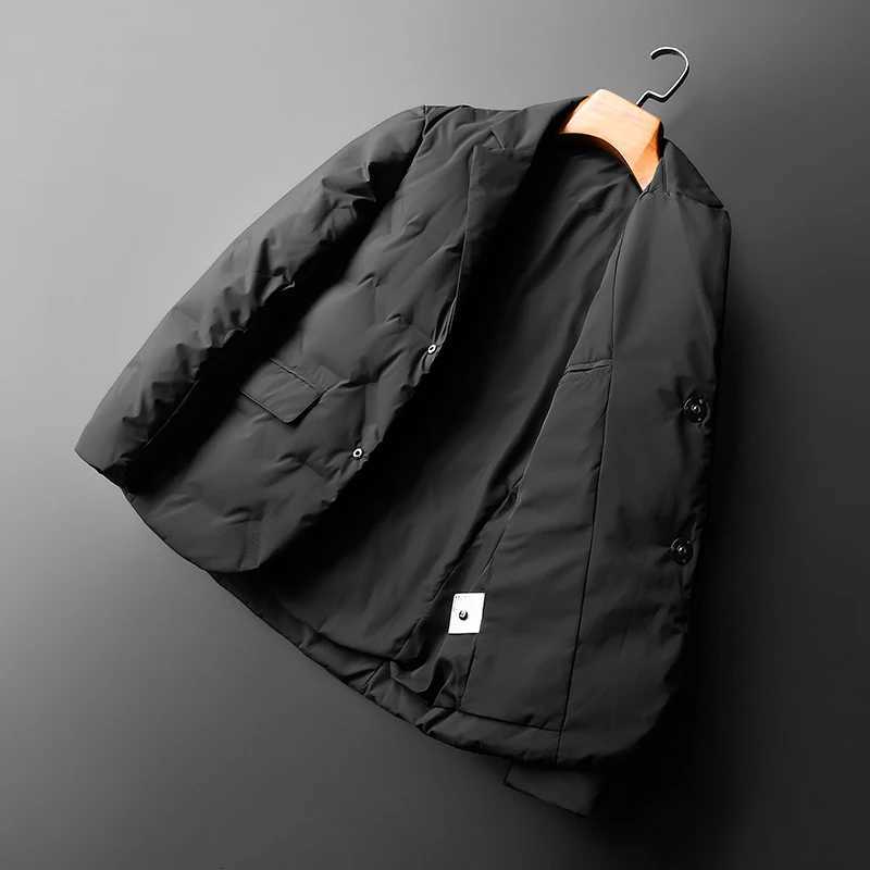 Top Grade Man Winter Down Jacket 2023 Men Business Casual Classic Suit Collar 90% White Duck Down Coat Keep Warm Parkas W250806