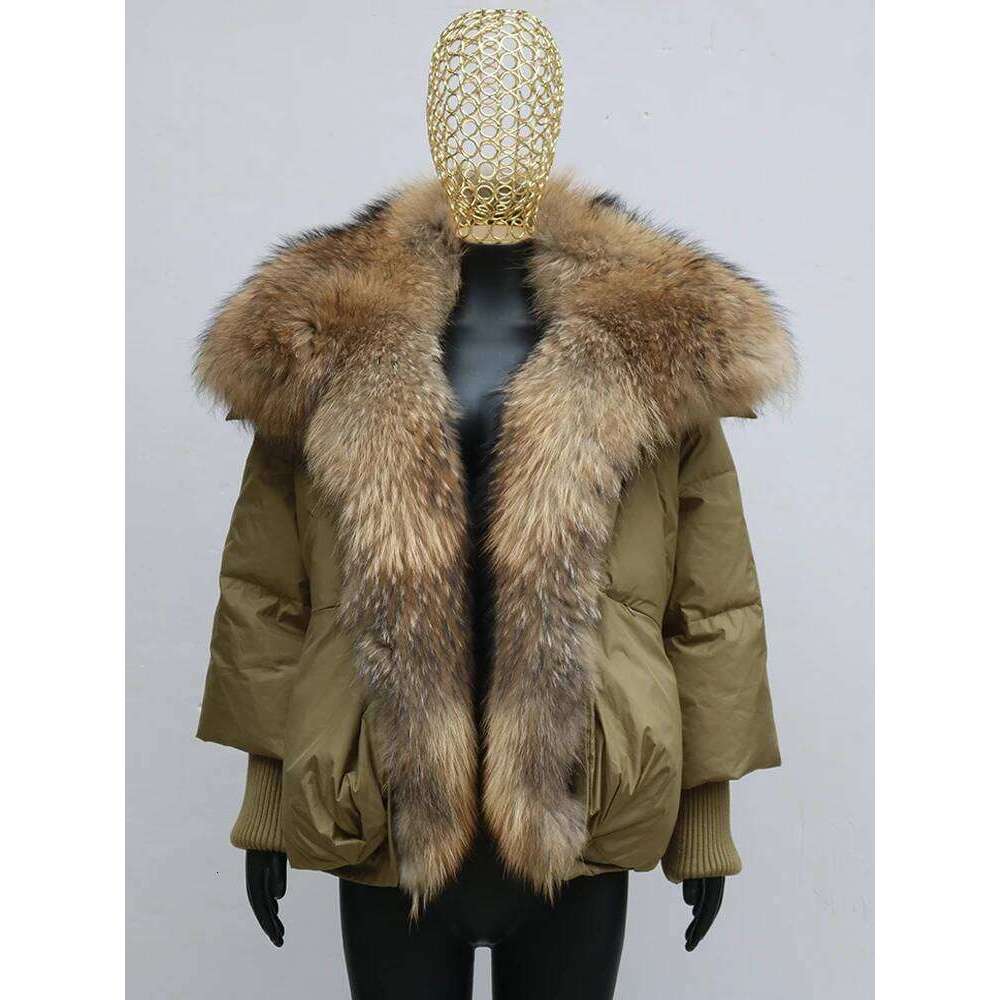 2024 Winter Women Warm Coat Oversized Real Fox Fur Collar Thick Outerwear New Fashion 90% Goose Down Jacket 250806