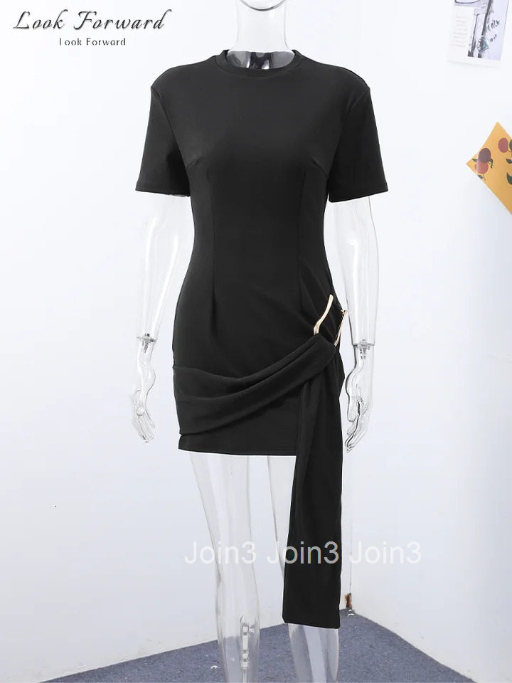 Elegant Mini Dress Woman Ribbons Slim O-neck Short Sleeve Above Knee Dresses Female Spring Summer Party Robe Lady High Street