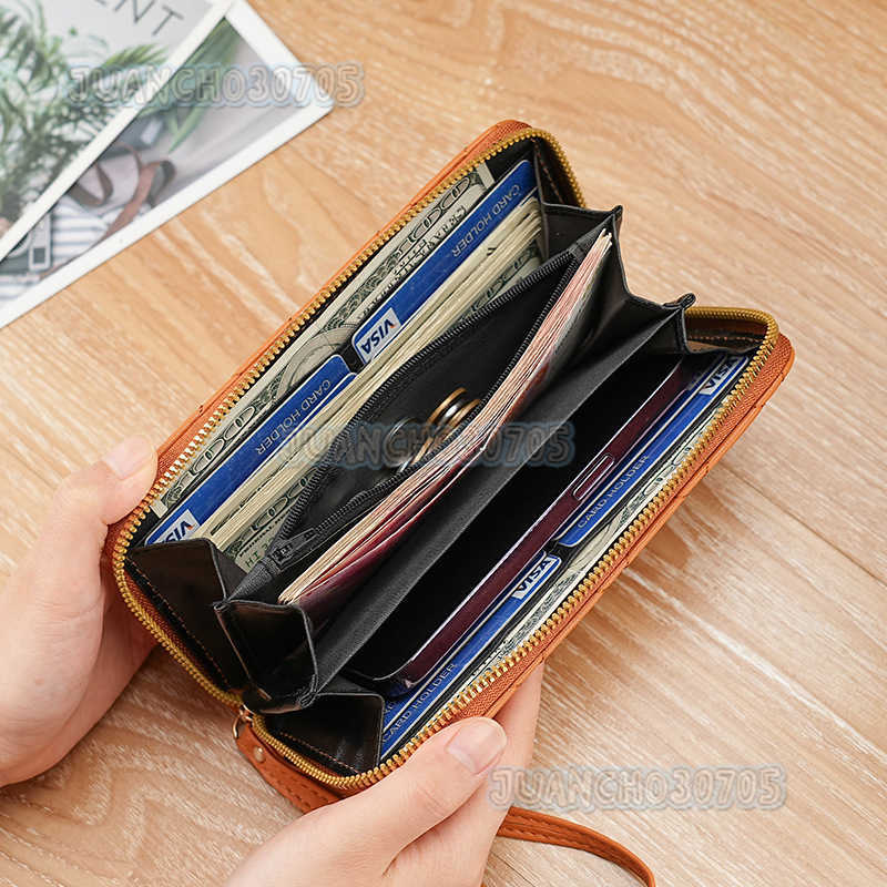 Light Luxury Small Fragrance Style Womens Wrist Bag Wallet Female Multi-card Slot Womens Mobile Phone Bag H250806