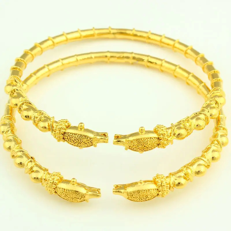 Dragon Bracelet For Women Men Gold Color Bangle jewelry Ethiopian/USA/African Animal bracelet bangles Items 250805