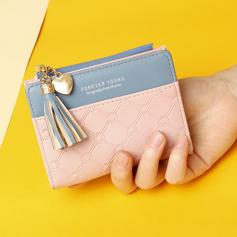 New Women's Short Wallet Zipper 70% off Korean Style Tassel Simple Versatile Coin Storage