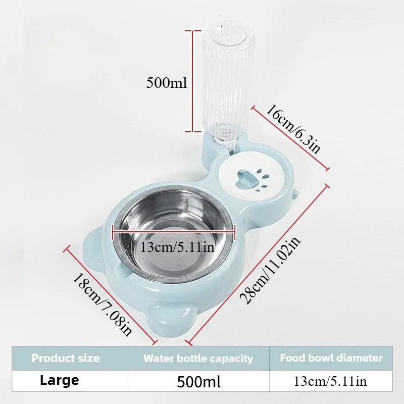 Pet Water Dispenser for Cats and Dogs Automatic Water Storage Pet Food Bowl Food Container with Waterer Pet Supplies 250805