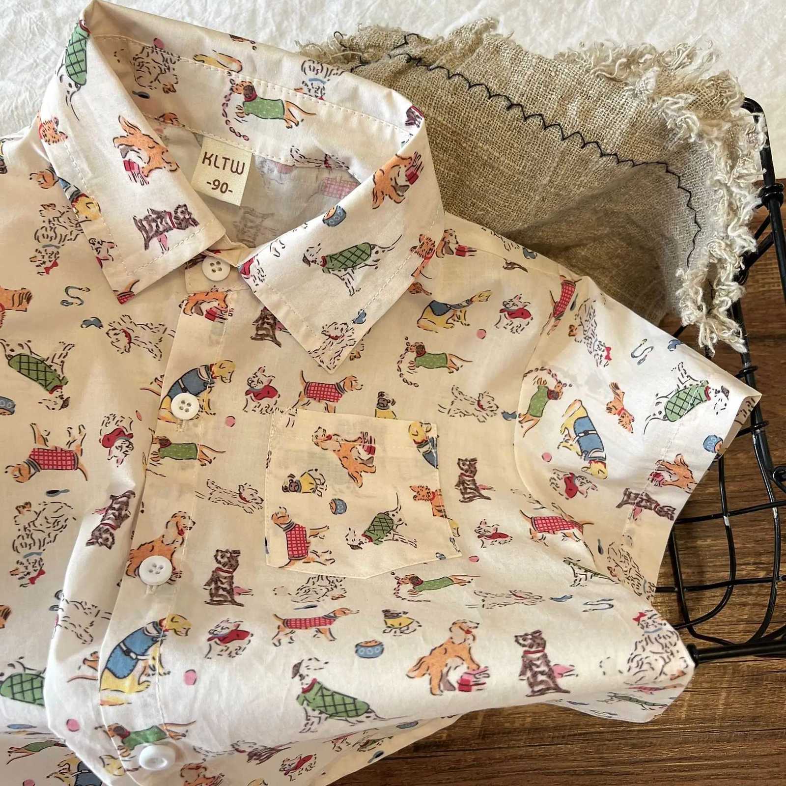 CHIldrens Shirts. Short-sleeved cartoon-sTYle Casual Thin Shirts for Boys and Girls in Summer. X250806