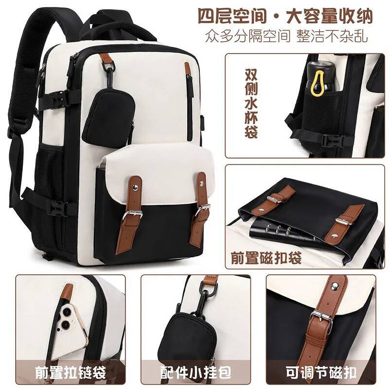 New Model of Men and Women's Same Universal Large Capacity Student Schoolbag Travel Laptop Backpack Spot high-quality