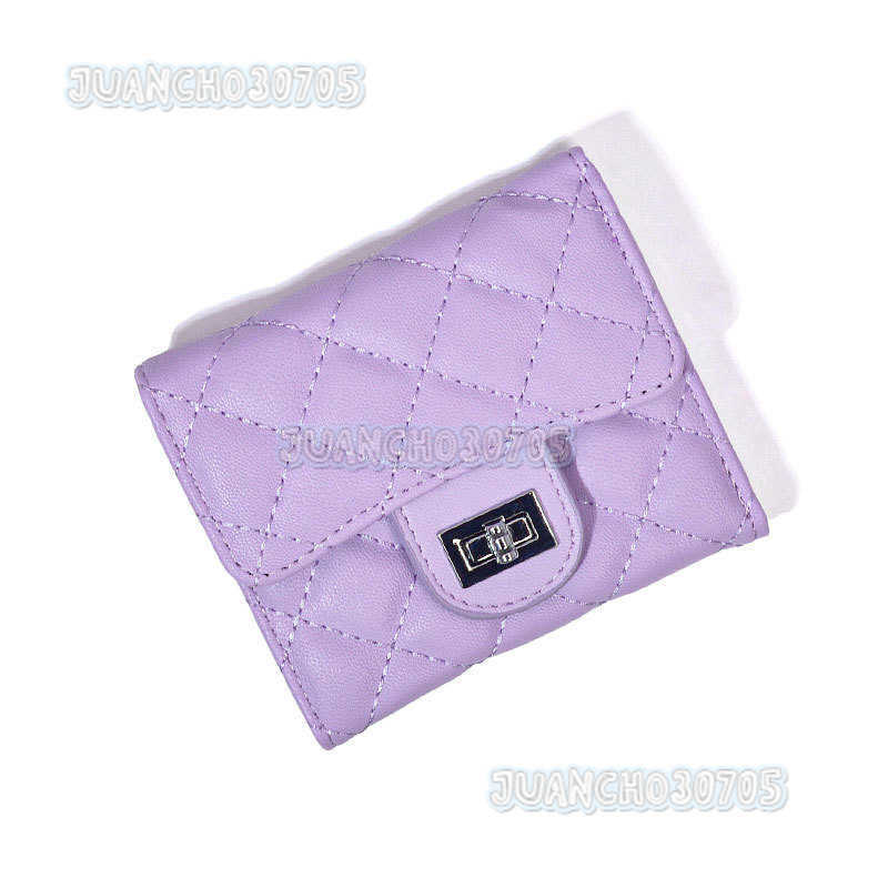 2025 New Small Fragrance Style Quilted Wallet Zipper Wallet Simple Womens Wallet Large Capacity H250806