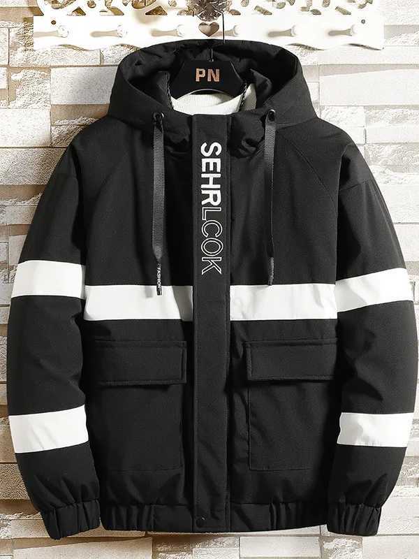 2024 New Fashion Mens Winter Coat Jacket Korean Tide Thick Winter Jacket Tooling Down Padded Winter Clothes W250806