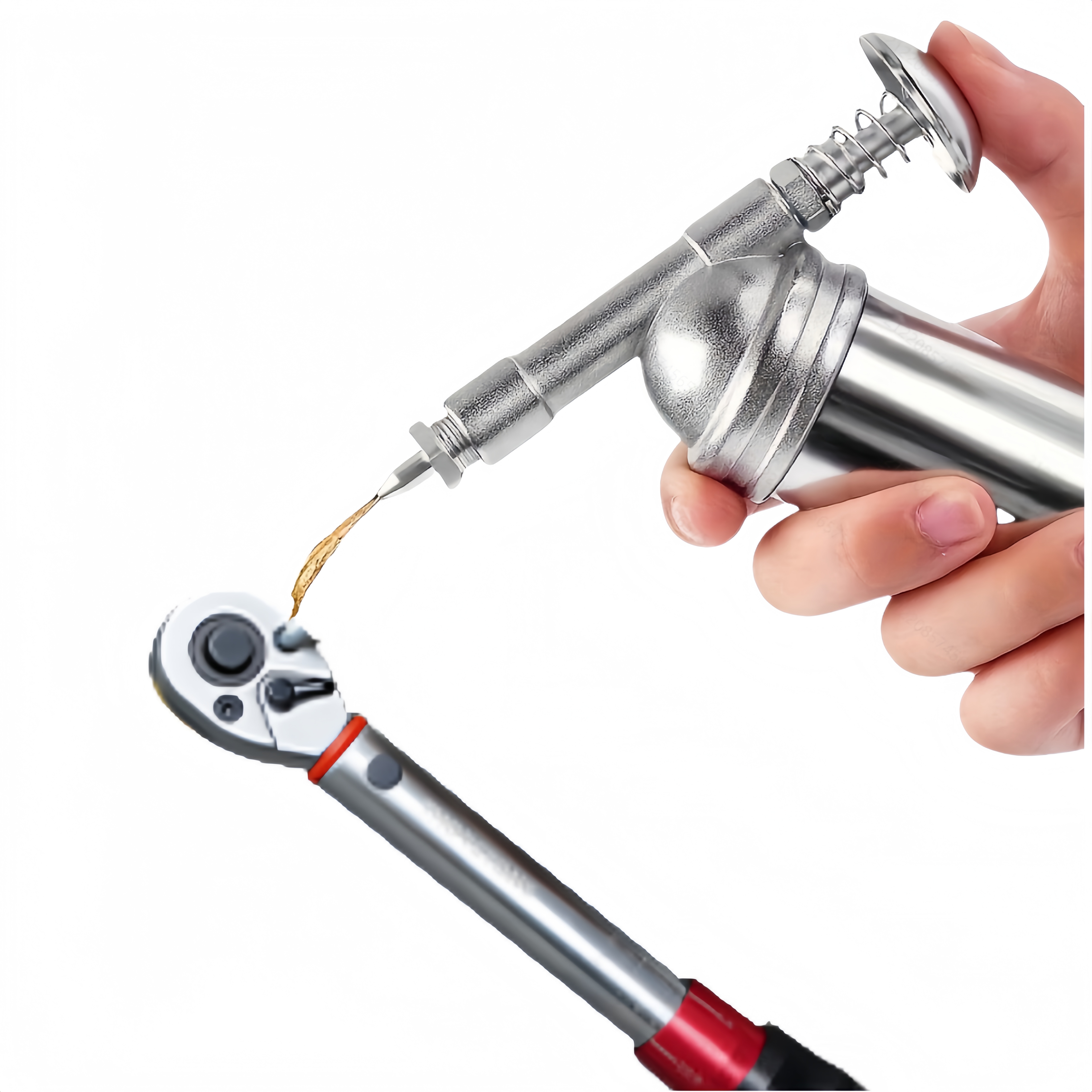 Mini Grease Gun Kit Bicycle Push-Type| One Handed Operation/80cc/3oz