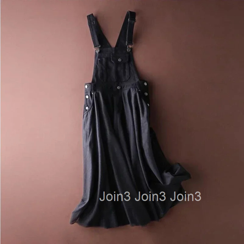 Fashion Casual Mesh Denim Patchwork Suspender Dress Solid All-match Elegant Big Swing Robe Summer New Midi Vestidos Mujer