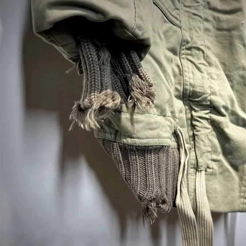 Men Wizard Hat Thickened Warm Down Jackets Mid Length Down Coat Male W250806