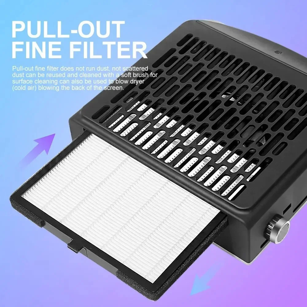 100W Powerful Nail Dust Collector Absorber for Manicure Low Noise Professional Nail Vacuum Cleaner Dust ctor for Acrylic 250729